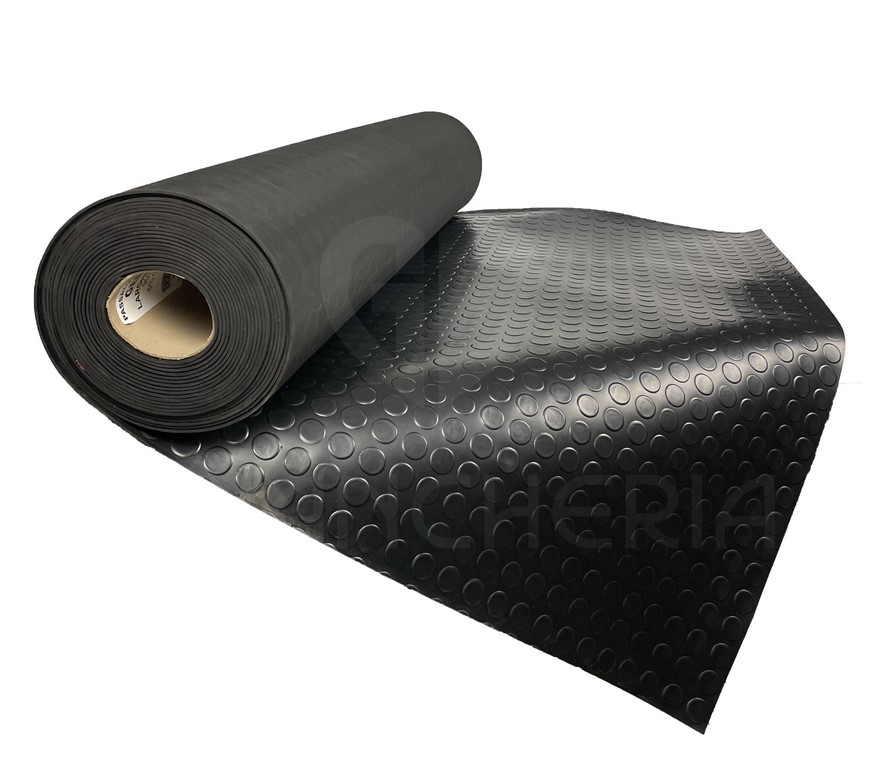 PAVIMENTO TAPPETO BOLLATO GOMMA NERO - immagine 2