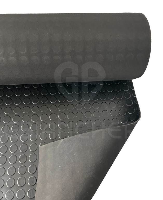 PAVIMENTO TAPPETO BOLLATO GOMMA NERO - immagine 4