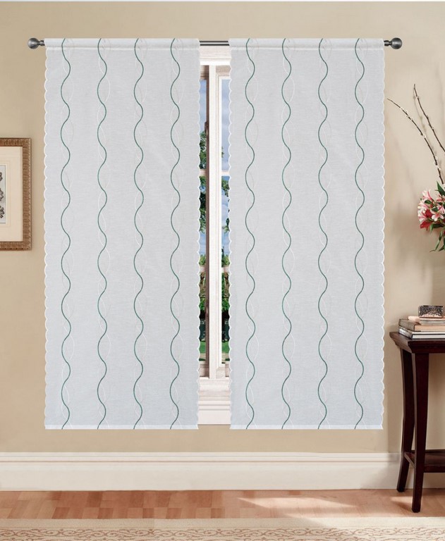 TENDE RICAMATE BETTY BIANCO/OTTANIO COPPIA PANNELLI 60X150/60X240 SEMITRASPARENTE