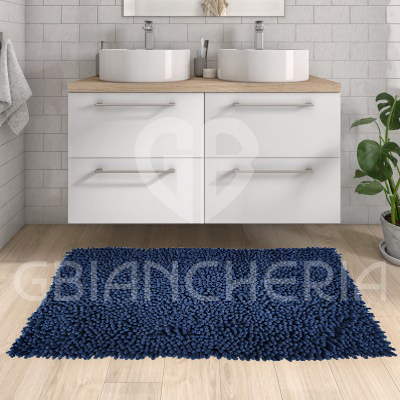 TAPPETO RICCIOLO BLU ANTISCIVOLO