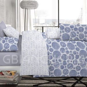 COPRIPIUMINO BOLLE BLU IN COTONE