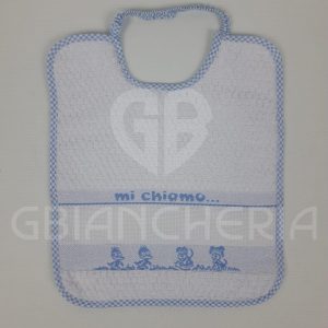 SET 3 BAVAGLIE AZZURRE NEONATO