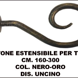 BASTONE ESTENSIBILE PER TENDE UNCINO