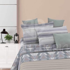 COMPLETO LETTO STAMPATO BELEK GRIGIO