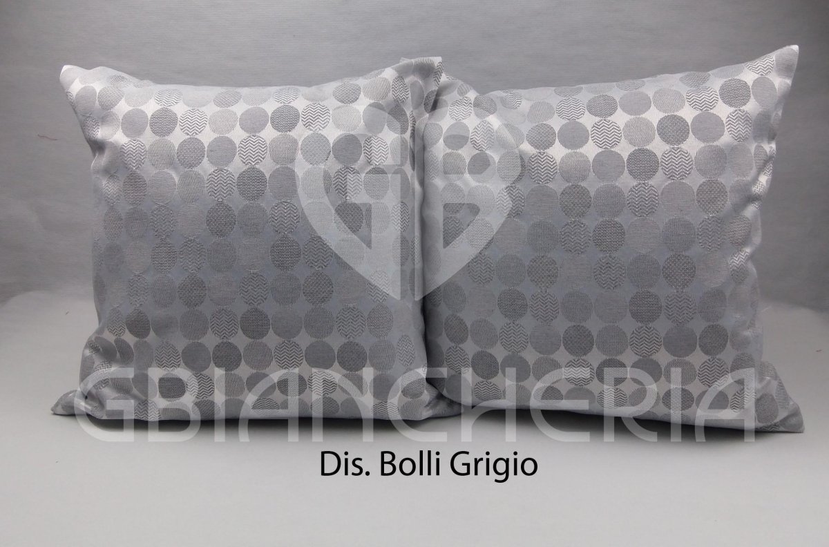 COPPIA CUSCINI BOLLI GRIGI CM 40×40