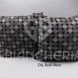 COPPIA CUSCINI BOLLI NERI CM 40×40