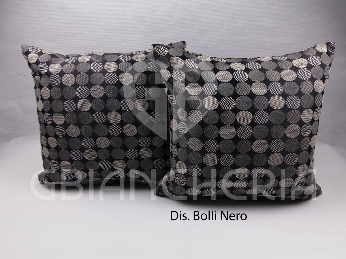 FODERE CUSCINI BOLLI NERO cm42x42
