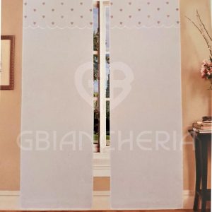 TENDE CUORE PICCOLO BEIGE MISURA 60×240