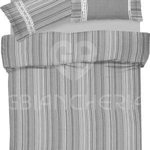 COPRIPIUMINO IN COTONE MILLERIGHE GRIGIO
