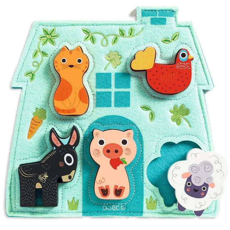 Puzzle incastri legno-stoffa
