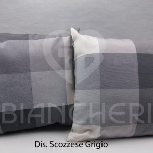 COPPIA CUSCINI SCOZZESE GRIGIO BEIGE