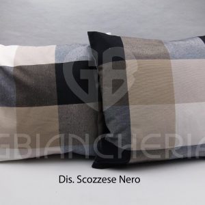 FODERE CUSCINI SCOZZESE NERO BEIGE
