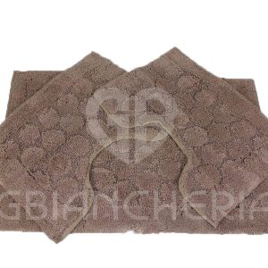 PARURE BAGNO 3 PEZZI FOGLIA IN TINTA UNITA 